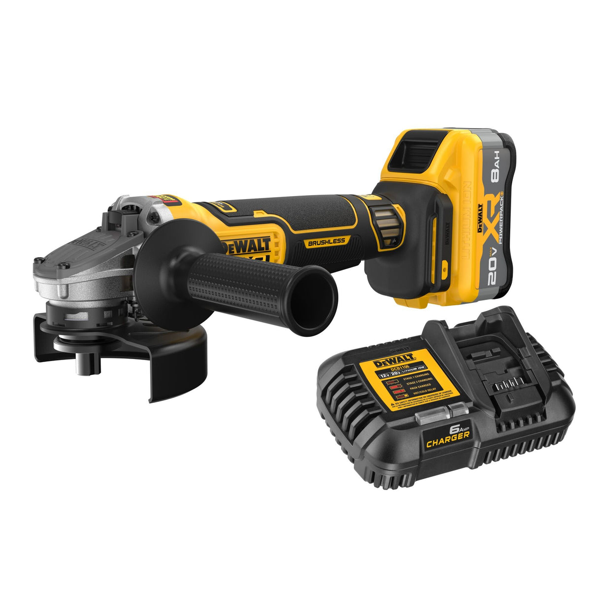 DeWalt DCG410WW1 20V Max* XR Brushless Cordless 4-1/2" - 5" Angle Grinder Kit with XR POWERPACK