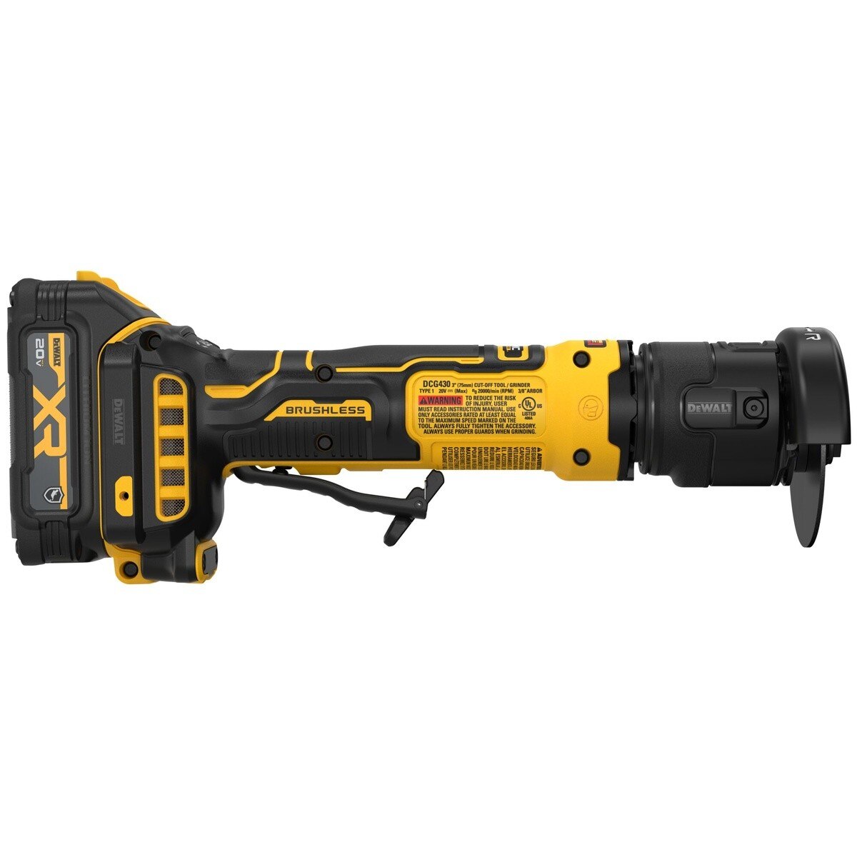 DeWalt DCG430GE2 ATOMIC 20V MAX 3" Brushless Cordless Cut-Off Tool Kit (2 Batteries) - 4