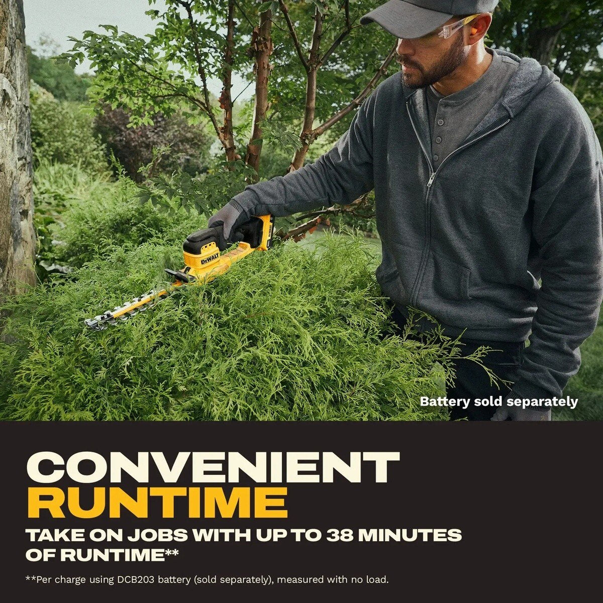DeWalt DCHT823B 20V MAX 8" Compact Hedge Trimmer with 1/2" Cut Capacity Tool Only - 5