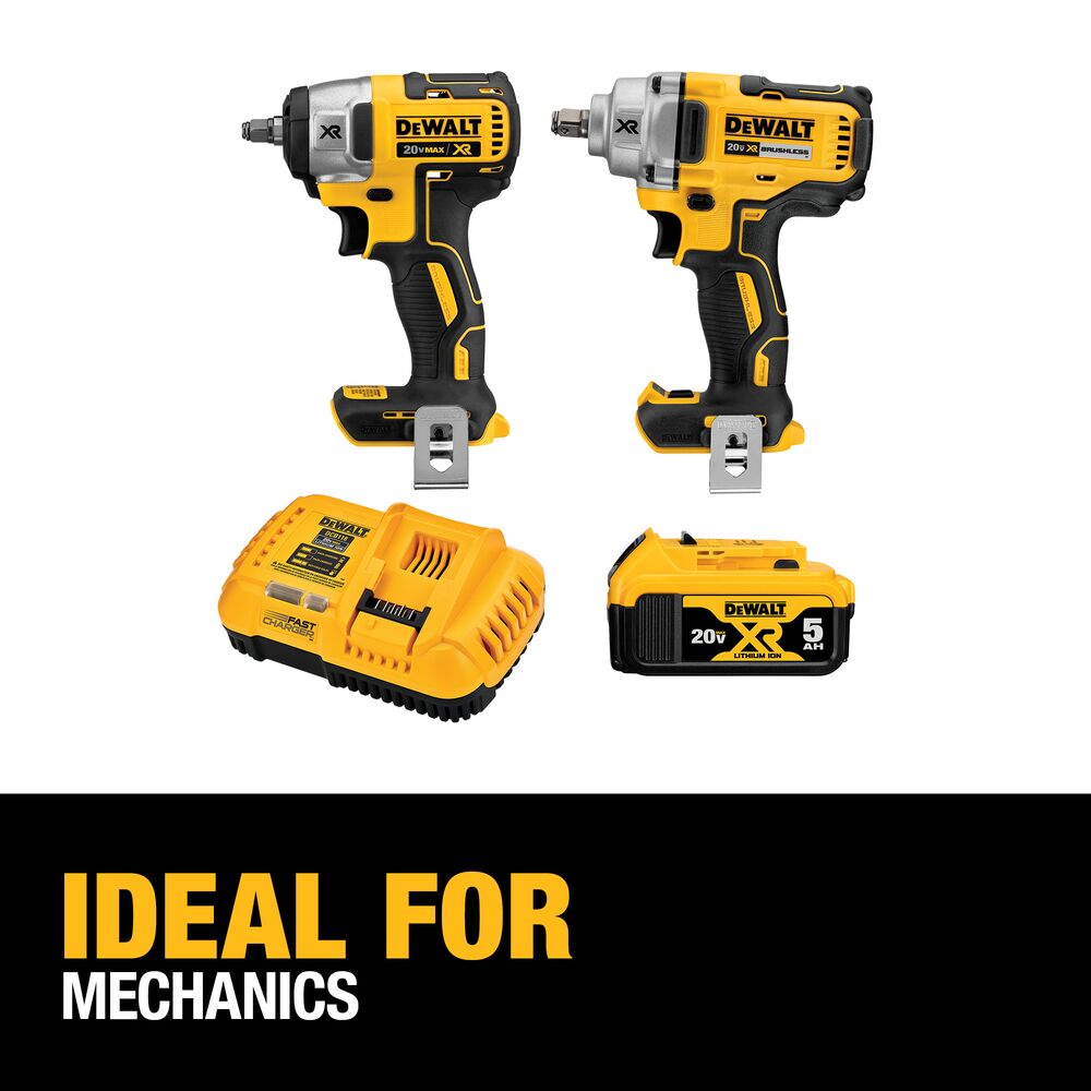 DeWalt DCK205P1 20V Max Cordless Impact Wrench 2-Tool Combo Kit - 4