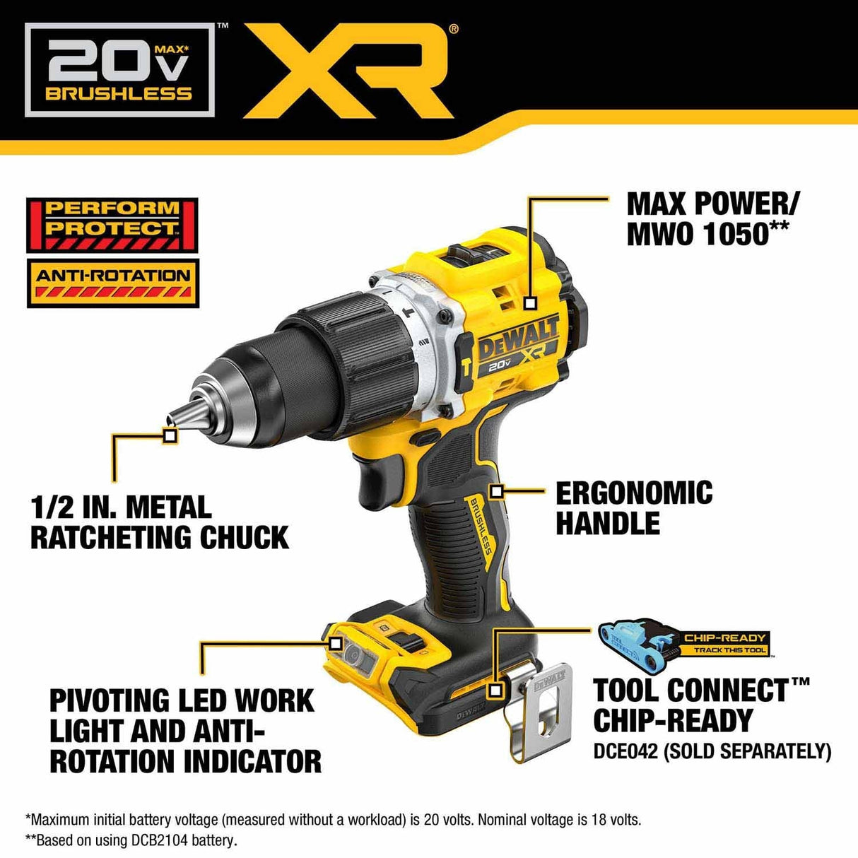 DeWalt DCK250QQ2 20V MAXXR 2-Tool Hammer Drill/Impact Combo Kit with POWERPACK Batteries - 4