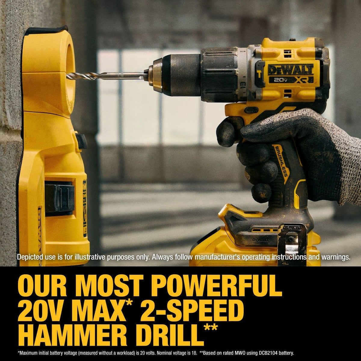 DeWalt DCK250QQ2 20V MAXXR 2-Tool Hammer Drill/Impact Combo Kit with POWERPACK Batteries - 5