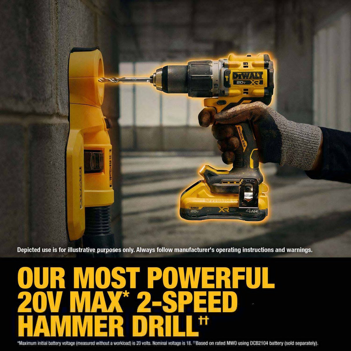 DeWalt DCK251E1QQ1 20V MAX Brushless 2-Tool Combo Kit with XR Batteries - 9
