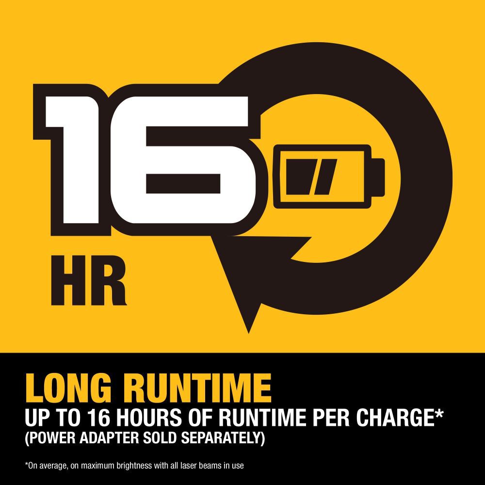 DeWalt DCLE14251GB USB Rechargeable Green 5 Spot and Cross Line Laser Base Kit - 5