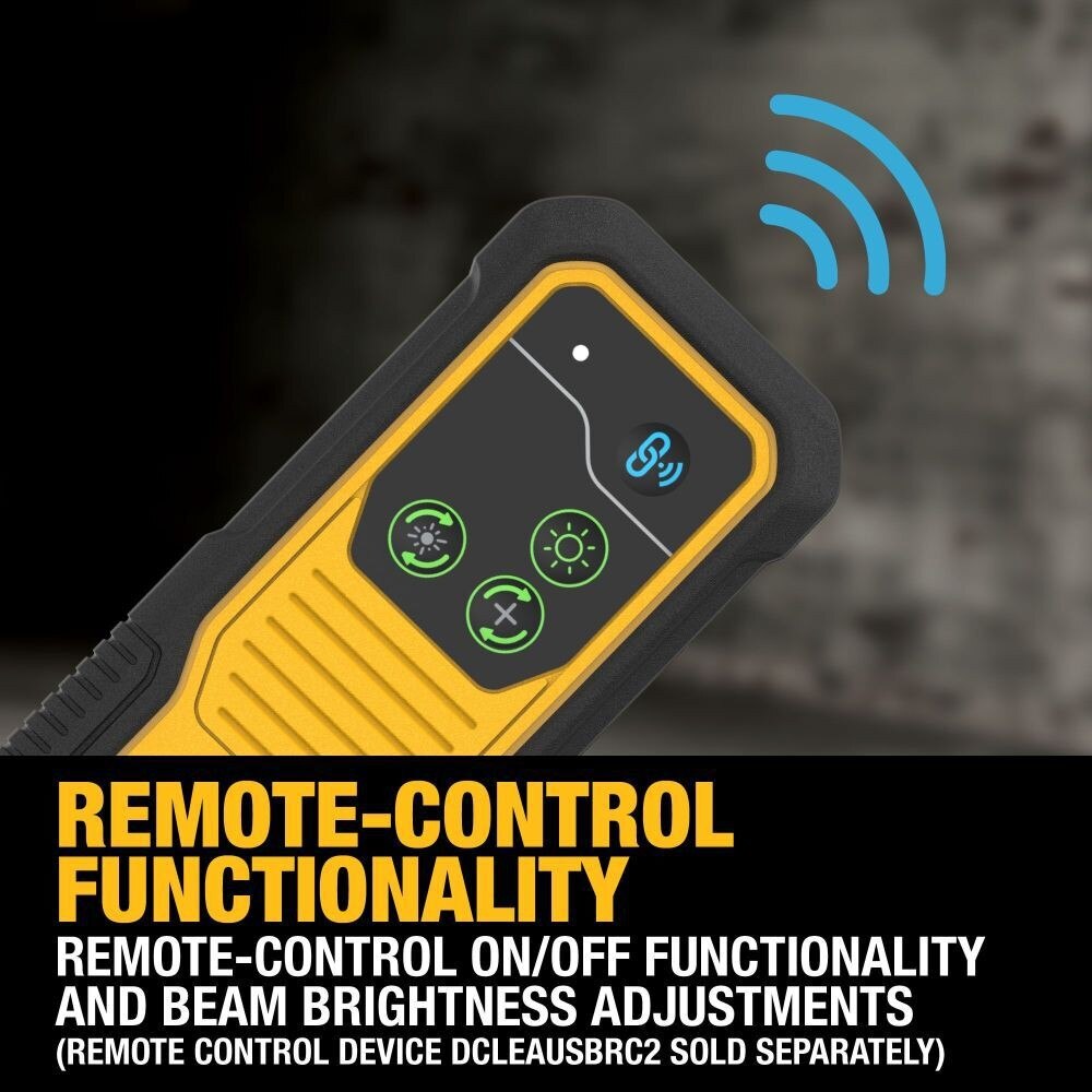 DeWalt DCLE14251GB USB Rechargeable Green 5 Spot and Cross Line Laser Base Kit - 6