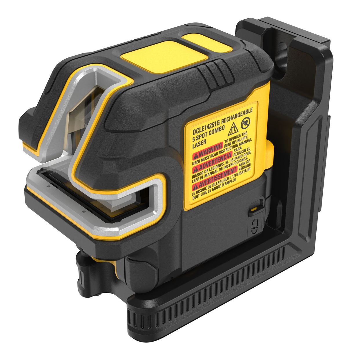 DeWalt DCLE14251G USB Rechargeable Green 5 Spot and Cross Line Laser Kit - 2