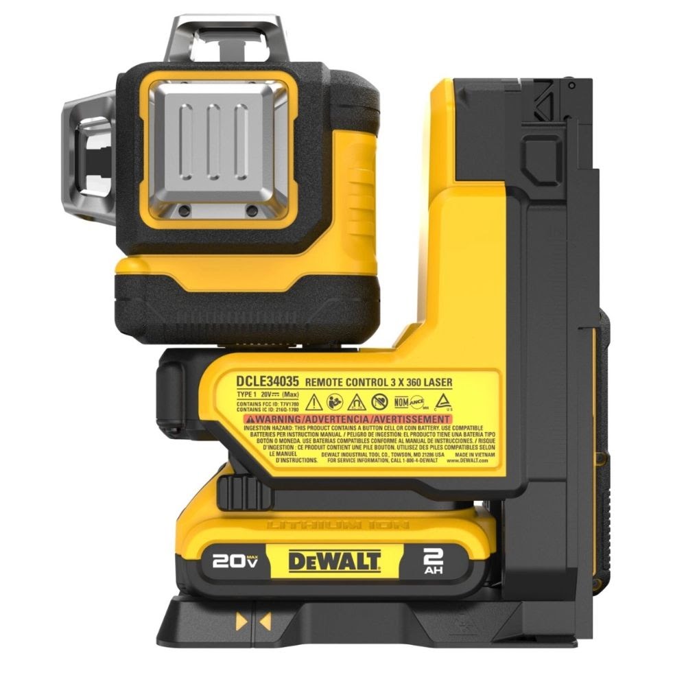DeWalt DCLE34035D1 20V MAX 3x360 Remote Control Laser Kit - 5