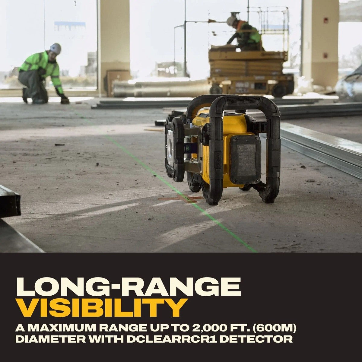 DeWalt DCLE35121GE1F 20V MAX XR Green Rotary Laser Framer Kit with Remote Detector - 7