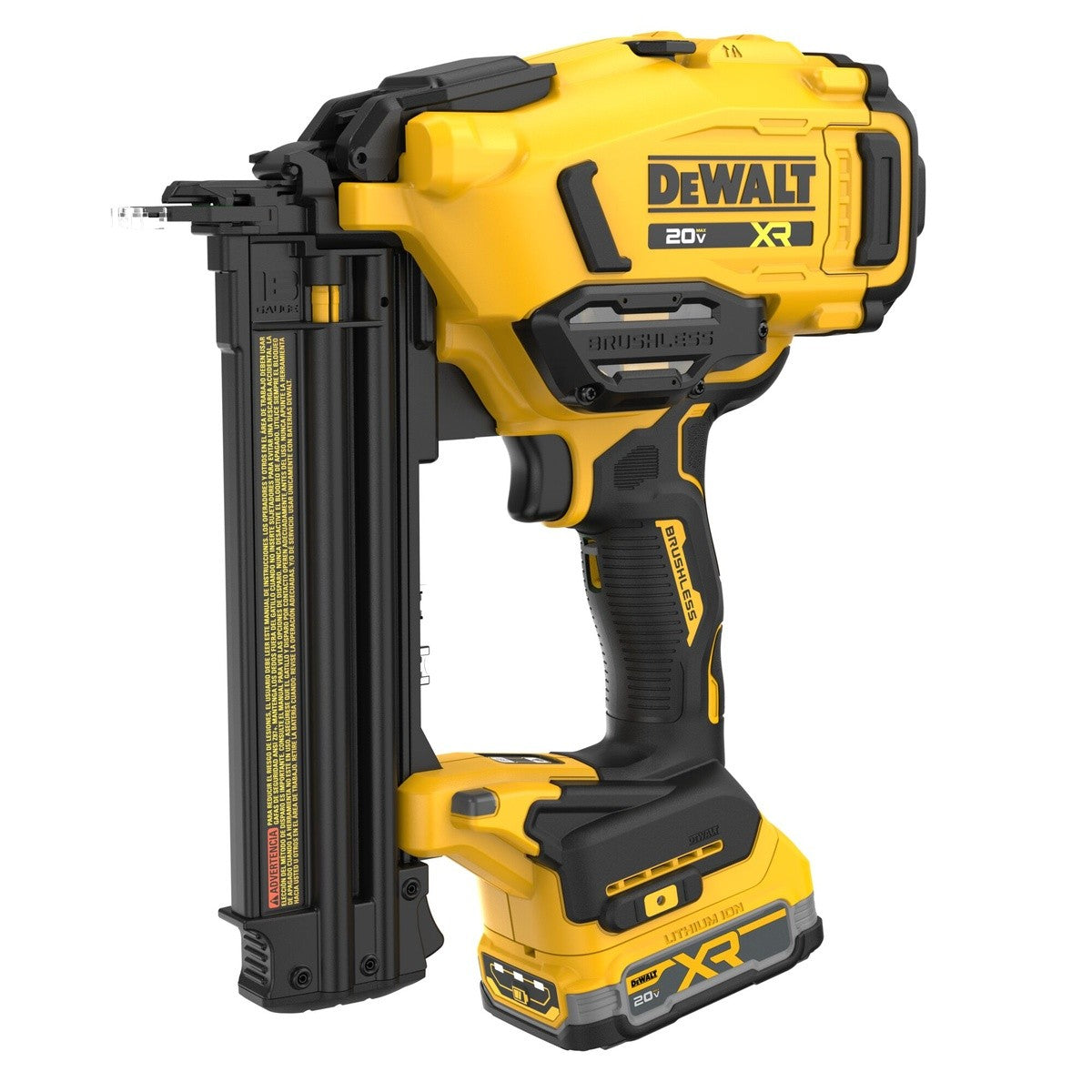DeWalt DCN210E1 20V MAX XR 18 Gauge Brushless Cordless Brad Nailer Kit - 2