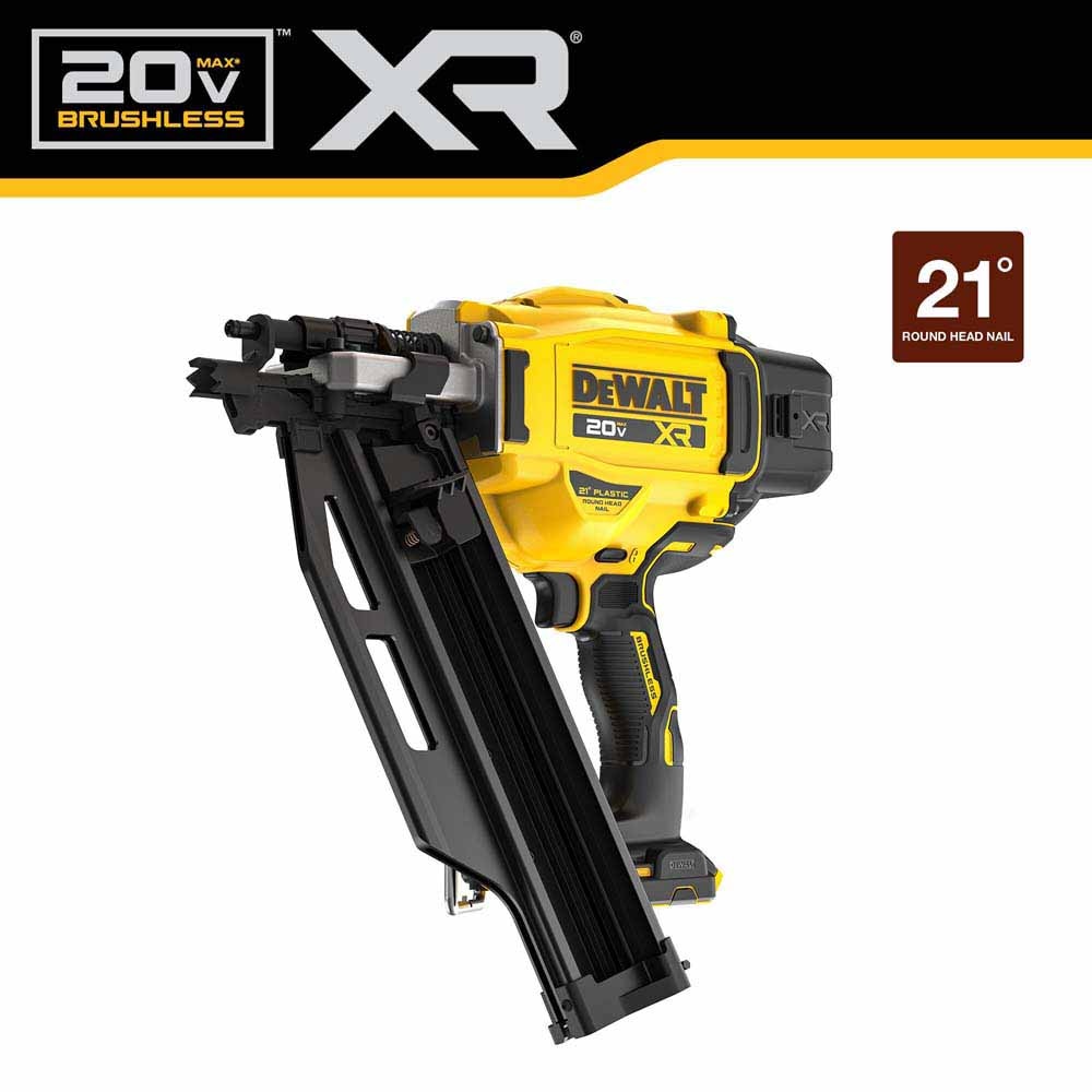 DeWalt DCN920B 20V MAX XR Brushless Cordless 21 Degree Plastic Collated Framing Nailer (Tool Only) - 8