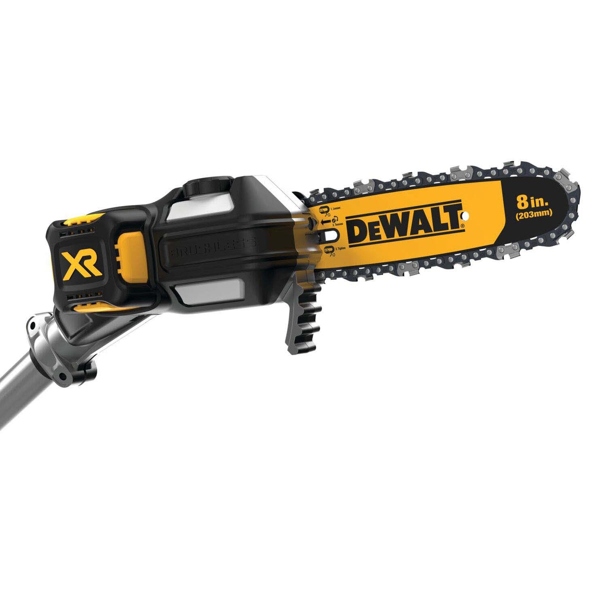 DeWalt DCPS620P1 20V MAX XR Brushless Cordless Pole Saw Kit with 8" Bar and Chain (5Ah Battery and Charger) - 3