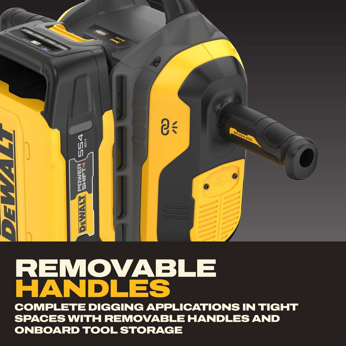 DeWalt DCPS966AG2 POWERSHIFT 1-1/8" Hex Demo Hammer Kit with 2 Batteries and Charger - 9