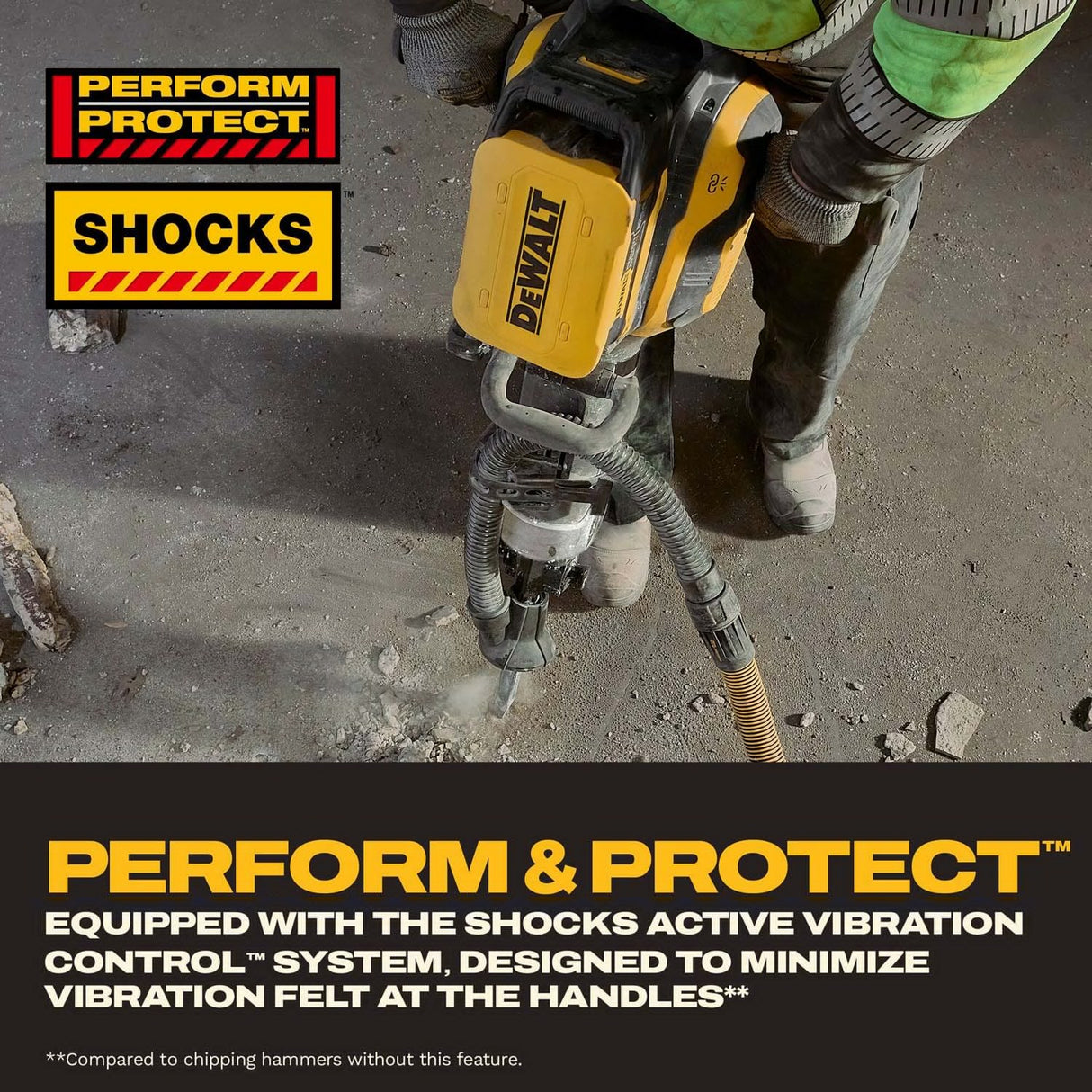 DeWalt DCPS966AG2 POWERSHIFT 1-1/8" Hex Demo Hammer Kit with 2 Batteries and Charger - 10