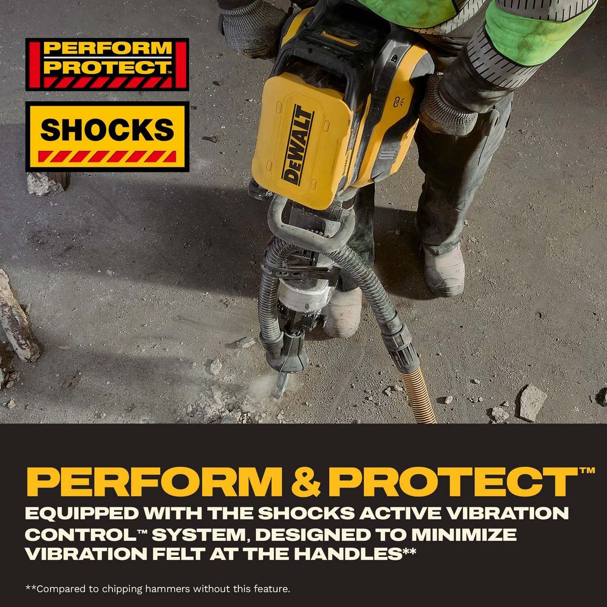 DeWalt DCPS966AG2 POWERSHIFT 1-1/8" Hex Demo Hammer Kit with 2 Batteries and Charger - 10