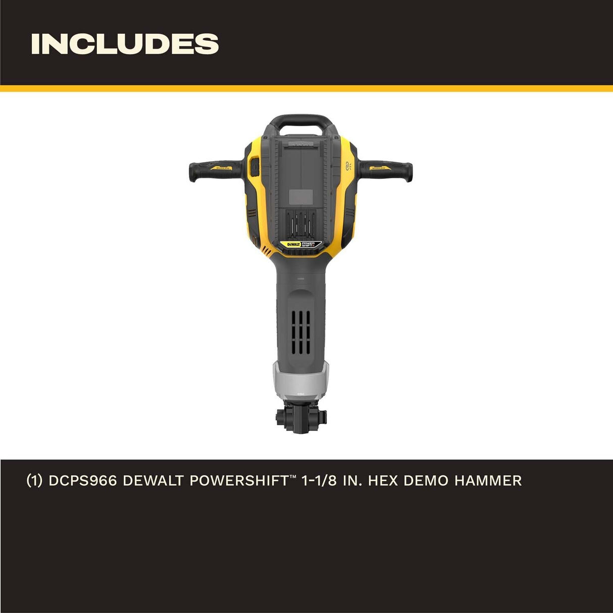 DeWalt DCPS966B POWERSHIFT 1-1/8" Hex Demolition Hammer (Tool Only) - 8