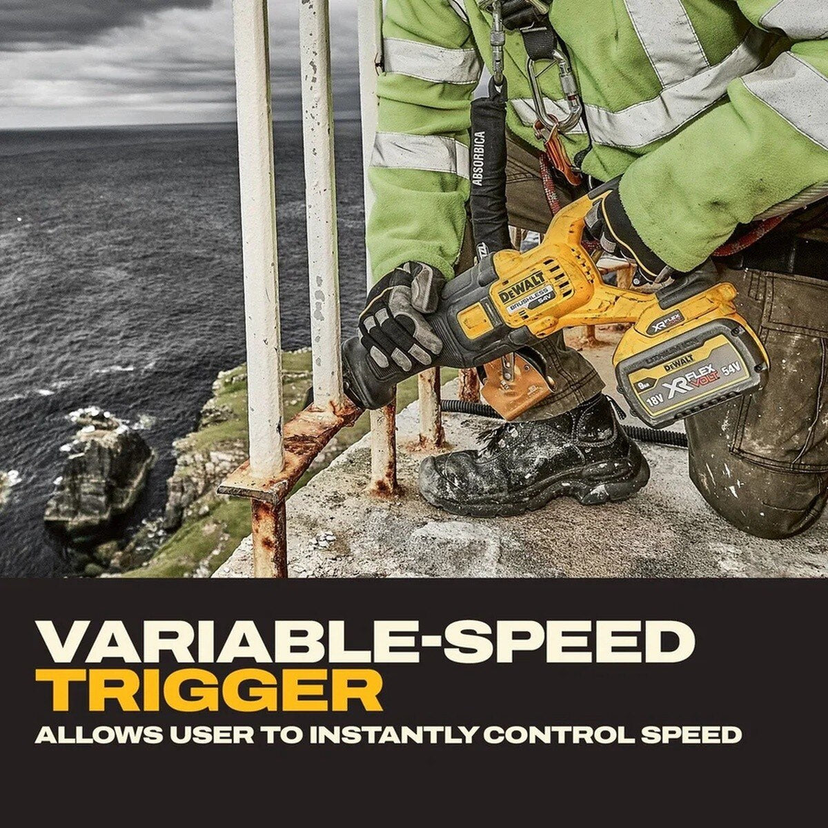 DeWalt DCS301X1 60V MAX Brushless Cordless Reciprocating Saw Kit with 9.0Ah FLEXVOLT Battery and Charger (1 Kit) - 10