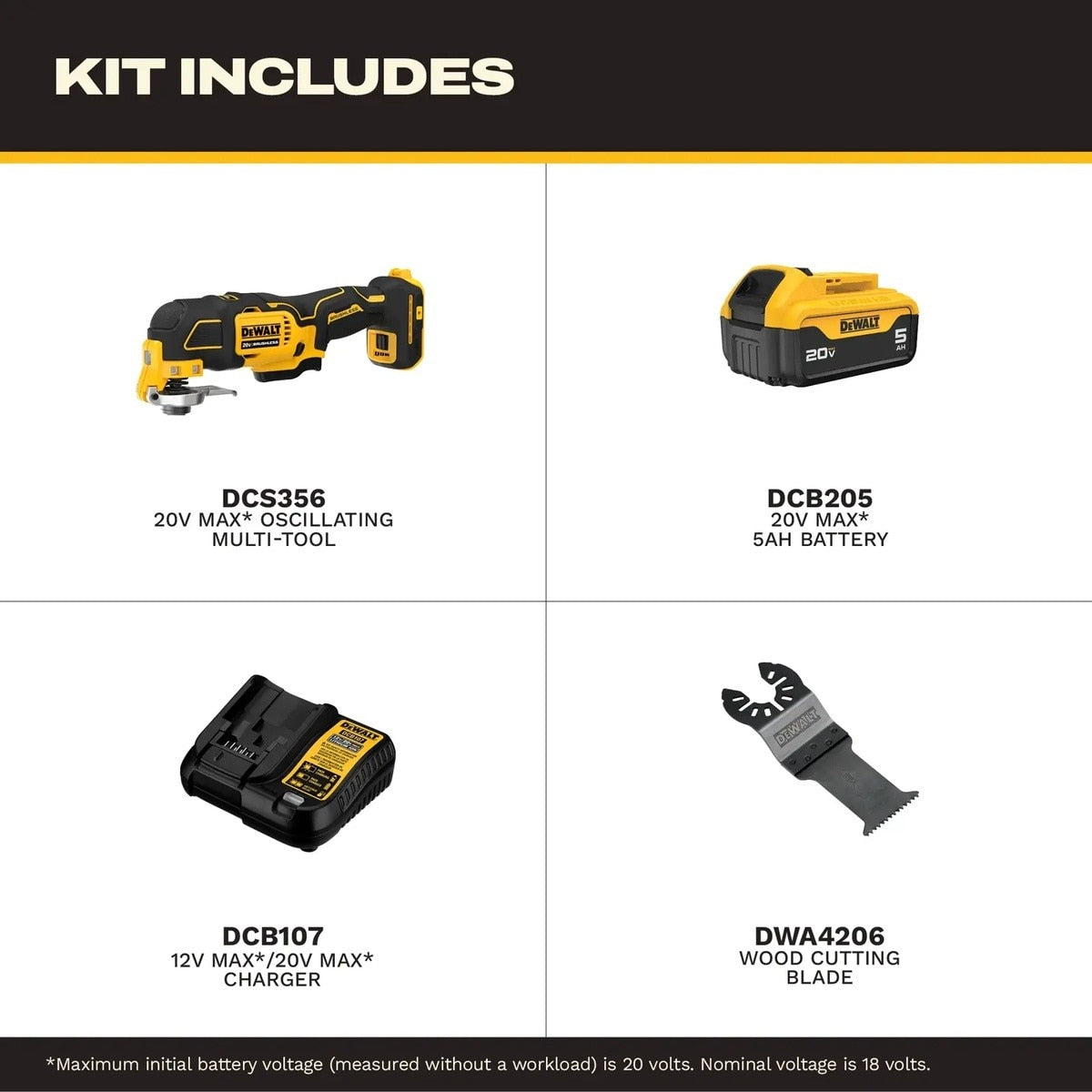 DeWalt DCS356P1 20V MAX 3-Speed Brushless Oscillating Multi-Tool Kit with 5Ah Battery - 3