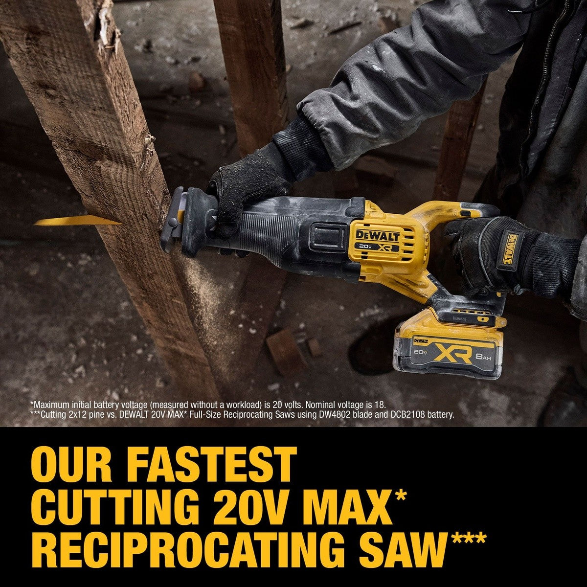 DeWalt DCS384WW1 20V Max* XR Brushless Cordless Reciprocating Saw Kit with XR POWERPACK - 11