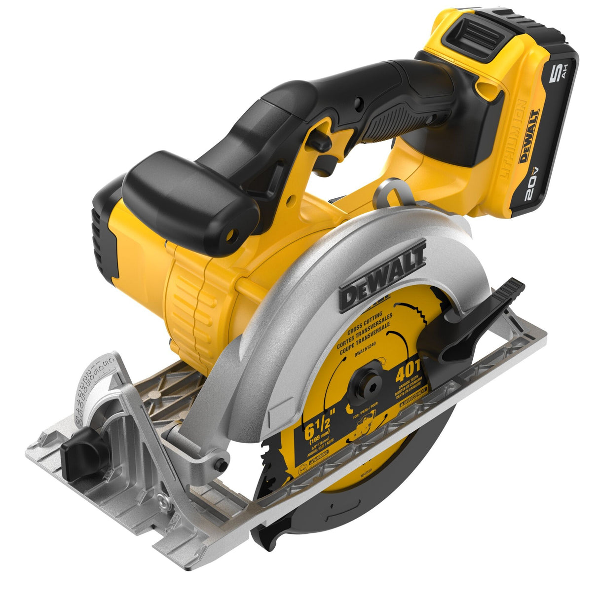 DeWalt DCS391P1 20V Max Li Ion 6-1/2" Circular Saw Kit (5.0 Ah) 5/8"Arbor - 7