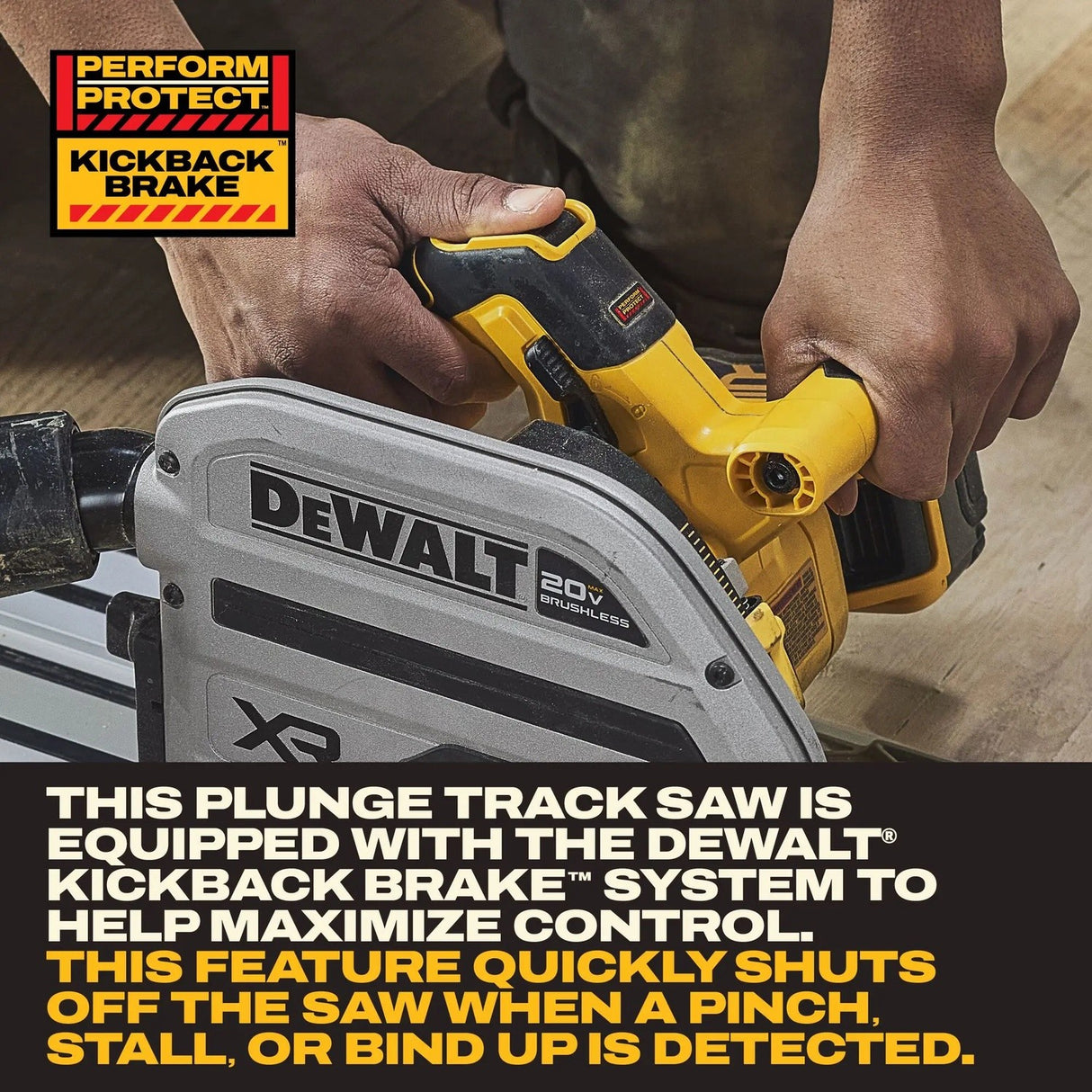 DeWalt DCS525STWW1 20V XR 6-1/2 in Plunge Track Saw Kit with 8Ah Battery and 60 in Tracks - 6