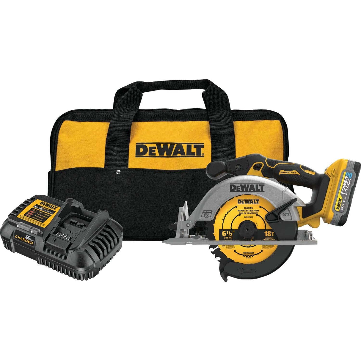DeWalt DCS565H1 20V MAX 6-1/2" Cordless Circular Saw Kit