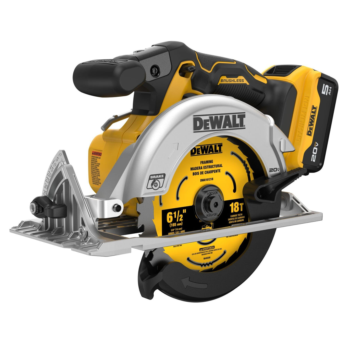 DeWalt DCS565P1 20V Max 6-1/2" Brushless Cordless Circular Saw Kit - 4