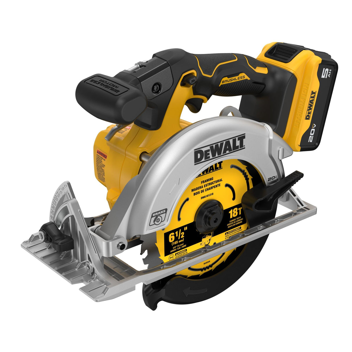 DeWalt DCS565P1 20V Max 6-1/2" Brushless Cordless Circular Saw Kit - 6