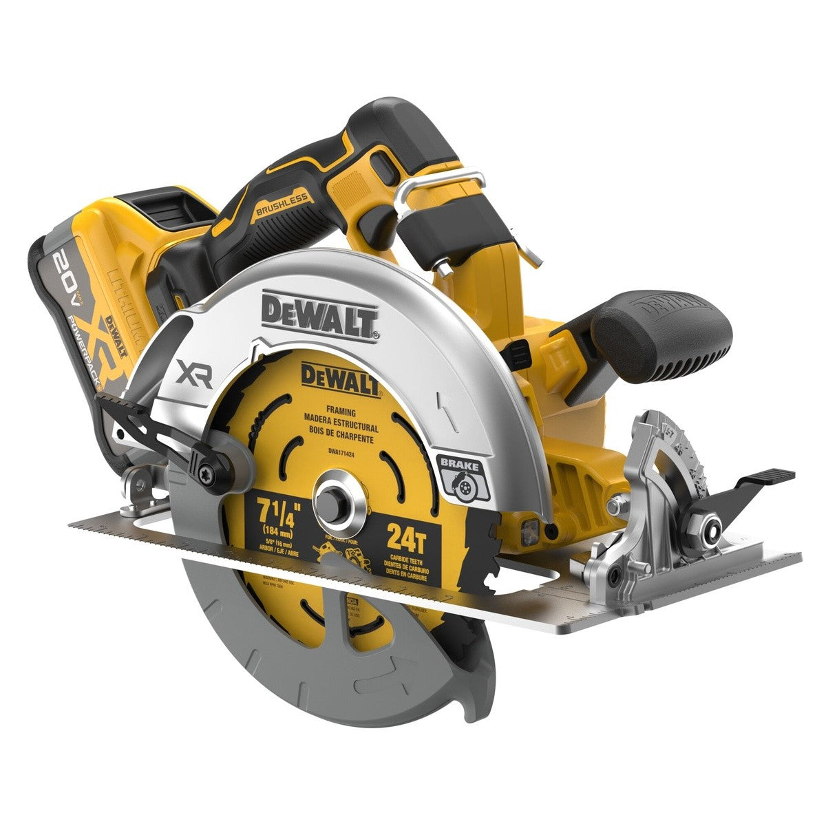 DeWalt DCS590WW1 20V Max* XR Brushless Cordless 7-1/4" Circular Saw Kit with XR POWERPACK - 2