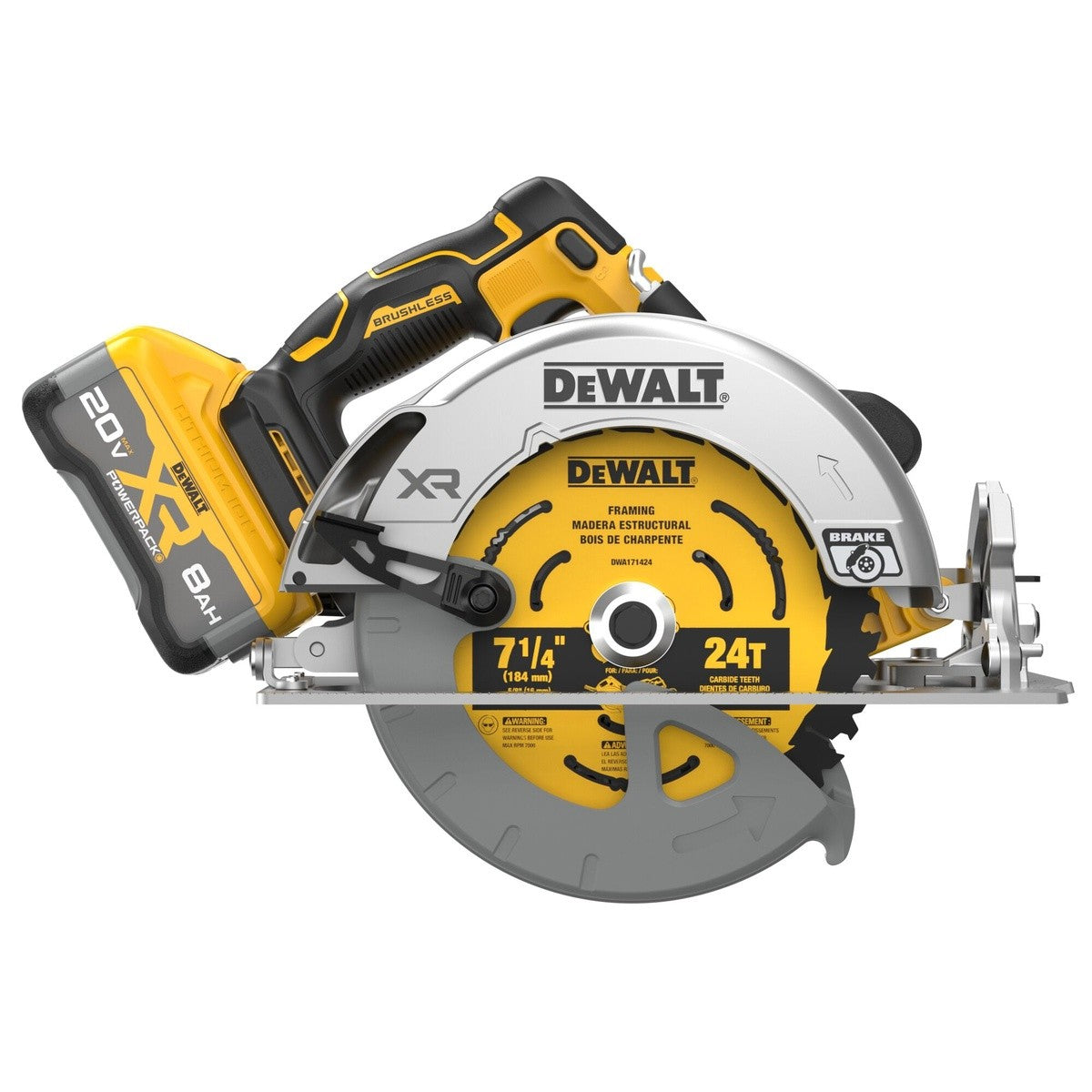 DeWalt DCS590WW1 20V Max* XR Brushless Cordless 7-1/4" Circular Saw Kit with XR POWERPACK - 3