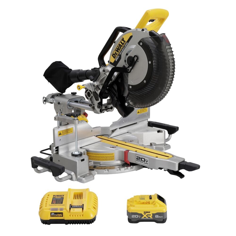 DeWalt DCS785WW1 20V MAX* XR 12" Double Bevel Sliding Miter Saw Kit
