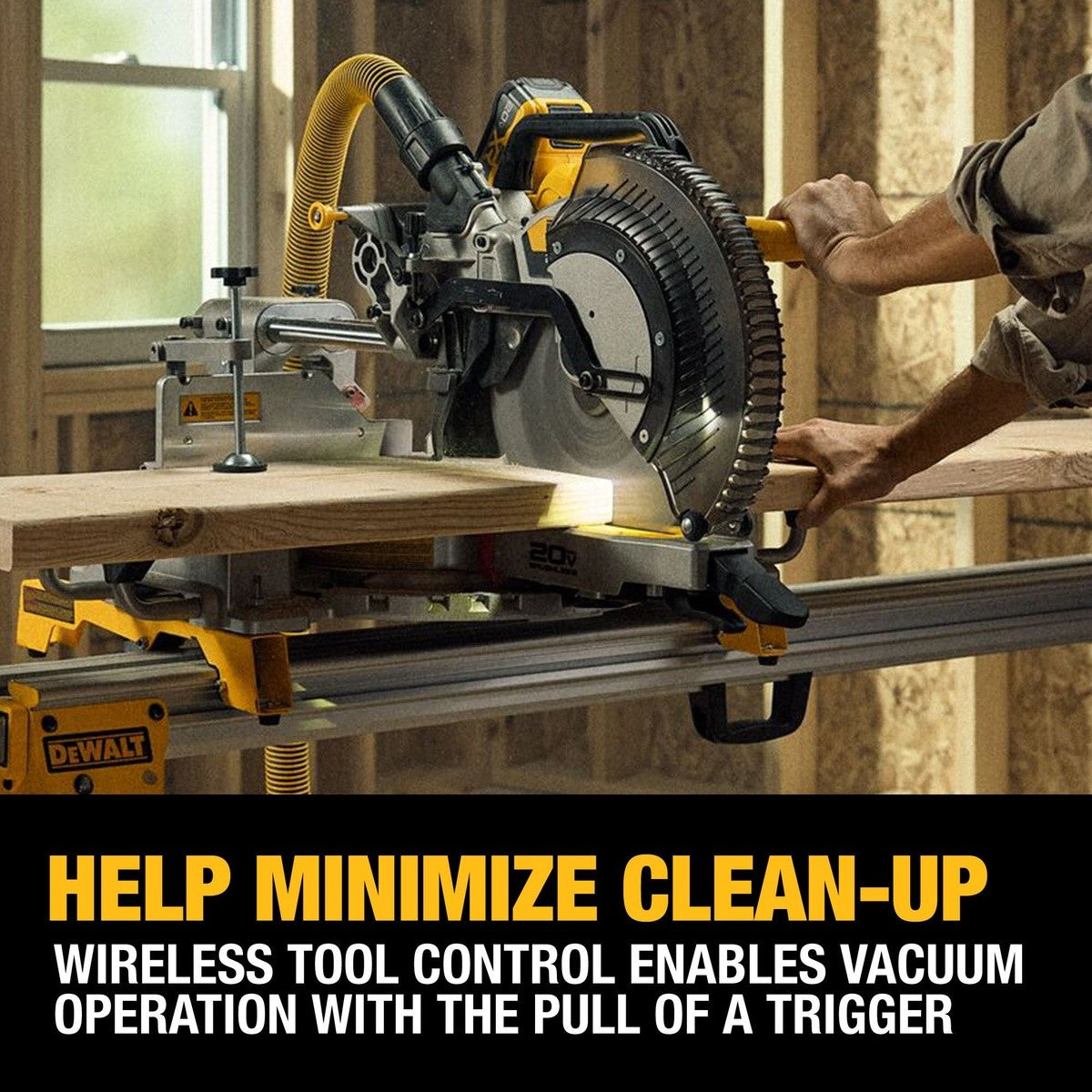 DeWalt DCS785WW1 20V MAX* XR 12" Double Bevel Sliding Miter Saw Kit - 11