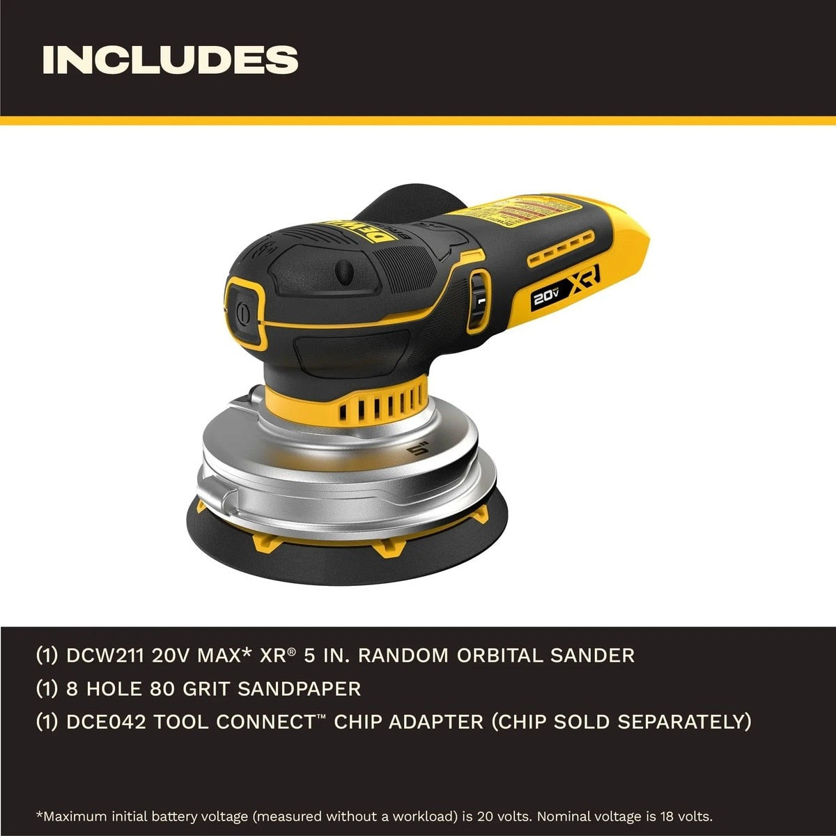 DeWalt DCW211B 20V MAX XR 5" Random Orbital Sander Tool Only (2 Pack) - 3