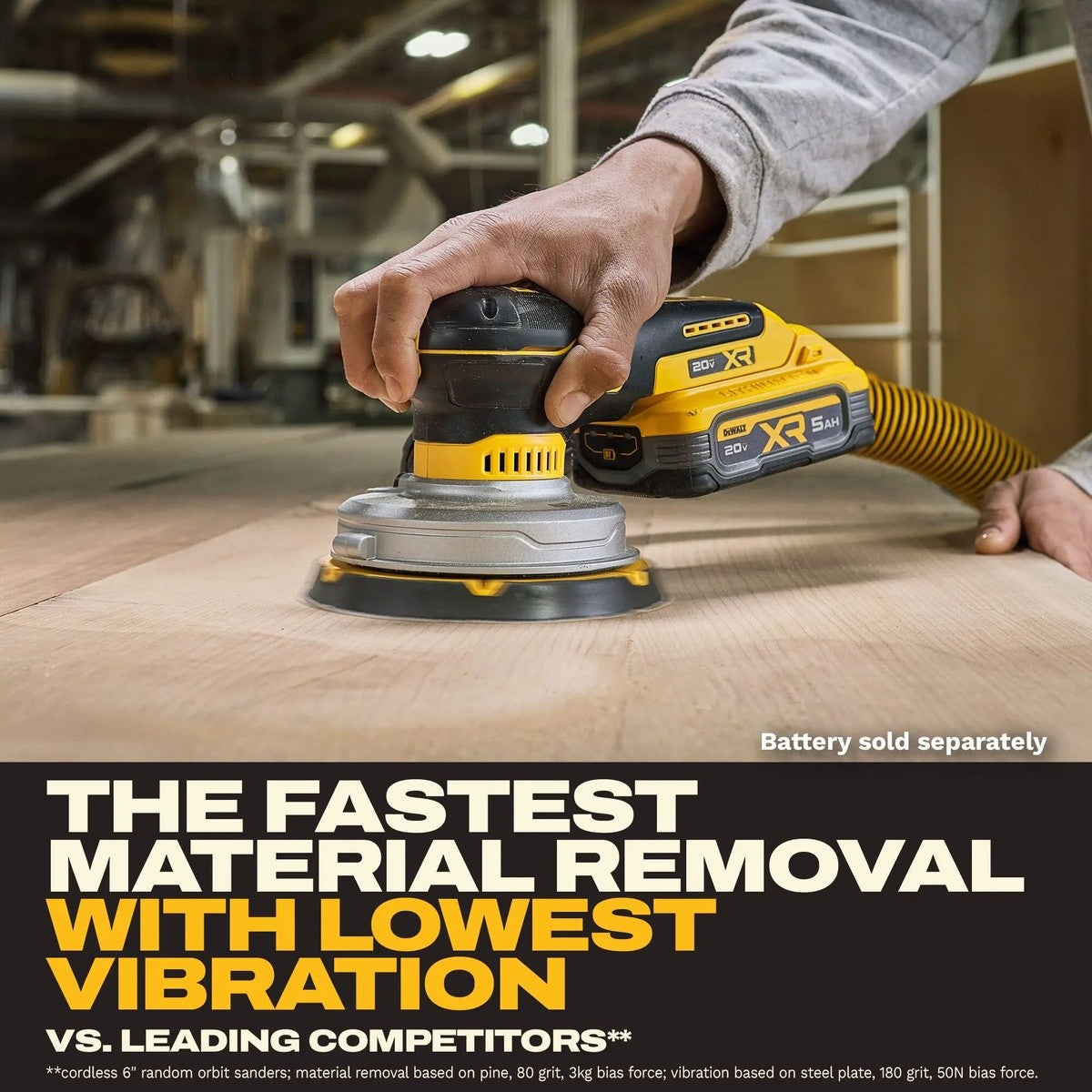 DeWalt DCW230B 20V MAX XR 6" Cordless Random Orbital Sander Tool Only - 4