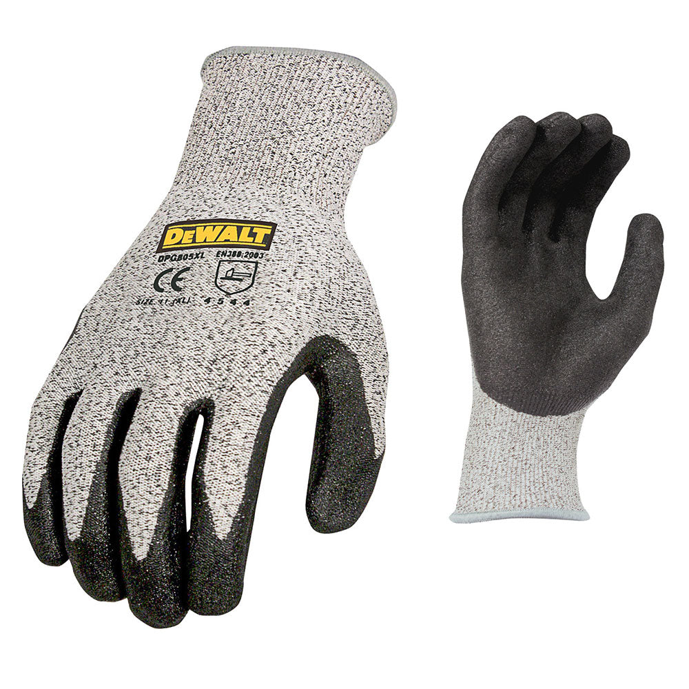 DeWalt DPG805M Tekora Shell Foam NBR Dip Cut 5 Medium Gloves, 12 Pack