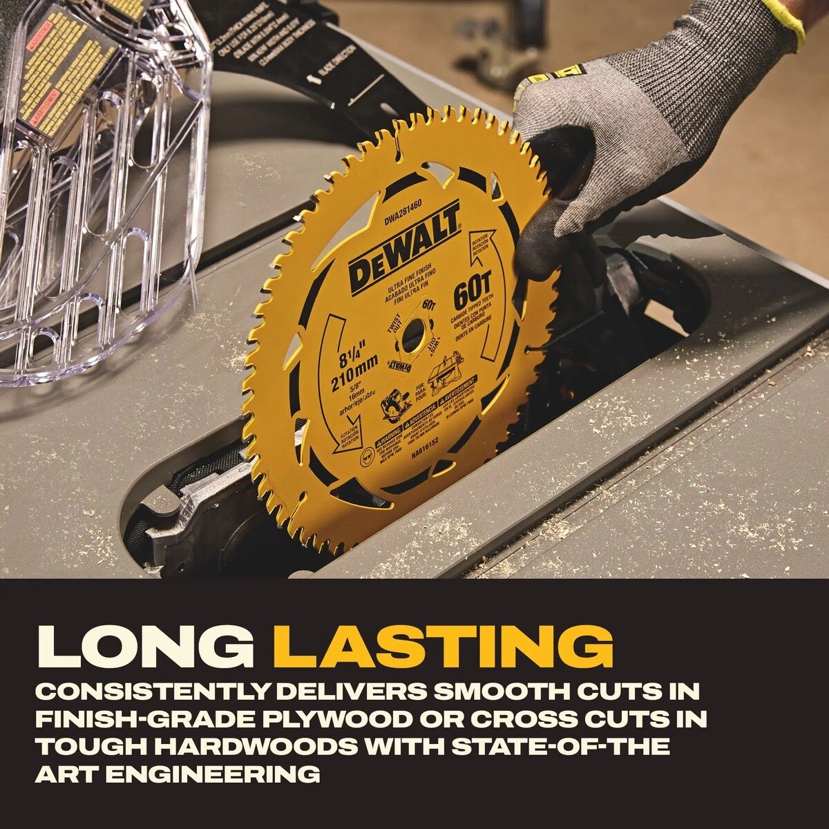 DeWalt DWA281460 8-1/4" 60T Carbide Tipped Circular Saw Blade - 5