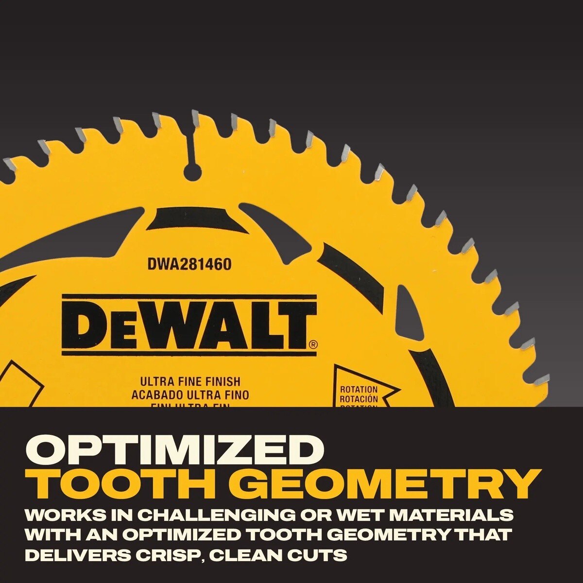 DeWalt DWA281460 8-1/4" 60T Carbide Tipped Circular Saw Blade - 8