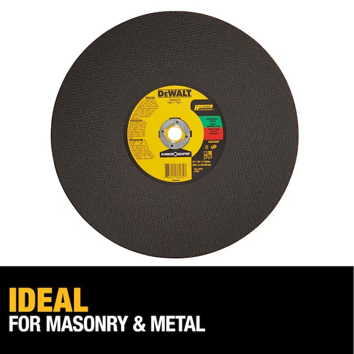 DeWalt DWA8021D 14" Aluminum Oxide Cutting Wheel Accessory Blade - 4