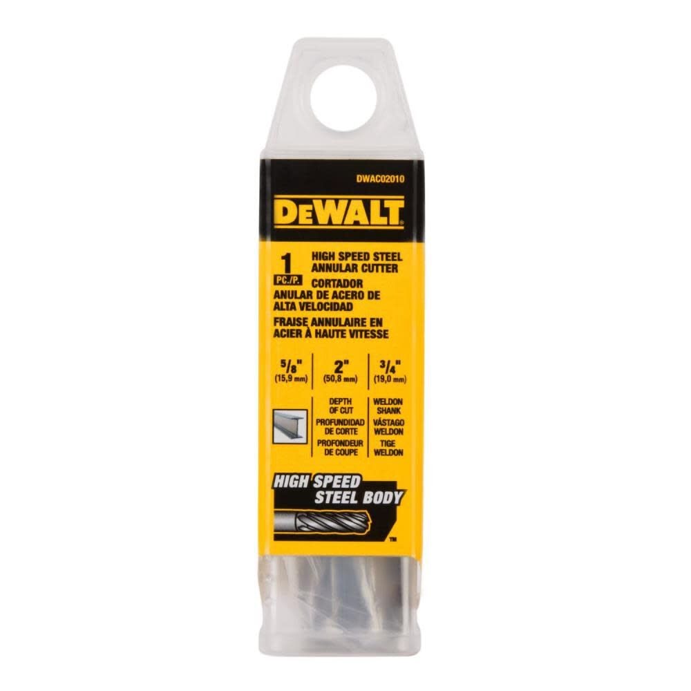 DeWalt DWAC02010 5/8IN X 2IN HSS Annular Cutter 3/4IN WD - 3