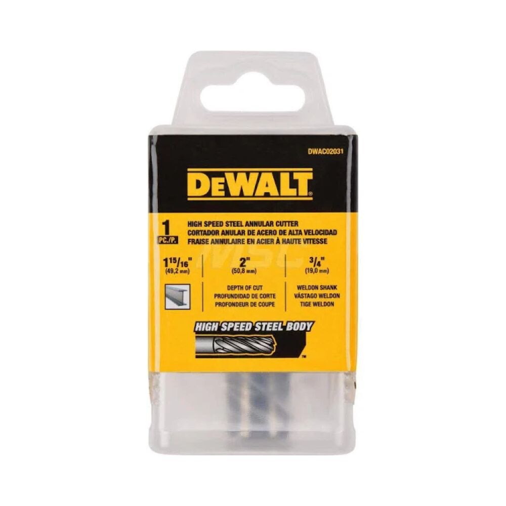 DeWalt DWAC02031 1-15/16In x 2I HSS Annular Cutter 3/4In WD - 3