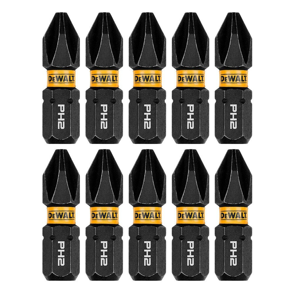 DeWalt DWAF1PH2IR10 PH2 FLEXTORQ 1/4 x 1in Impact Driver Bits, 10-Pack - 3
