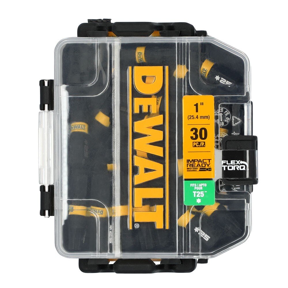 DeWalt DWAF1TX25IR30 T25 FLEXTORQ 1/4 x 1in Impact Driver Bits w/ Case, 30-Pack - 2