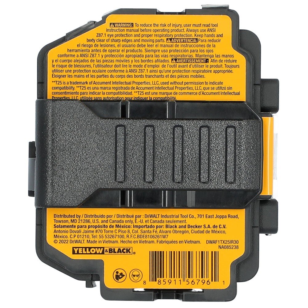 DeWalt DWAF1TX25IR30 T25 FLEXTORQ 1/4 x 1in Impact Driver Bits w/ Case, 30-Pack - 3