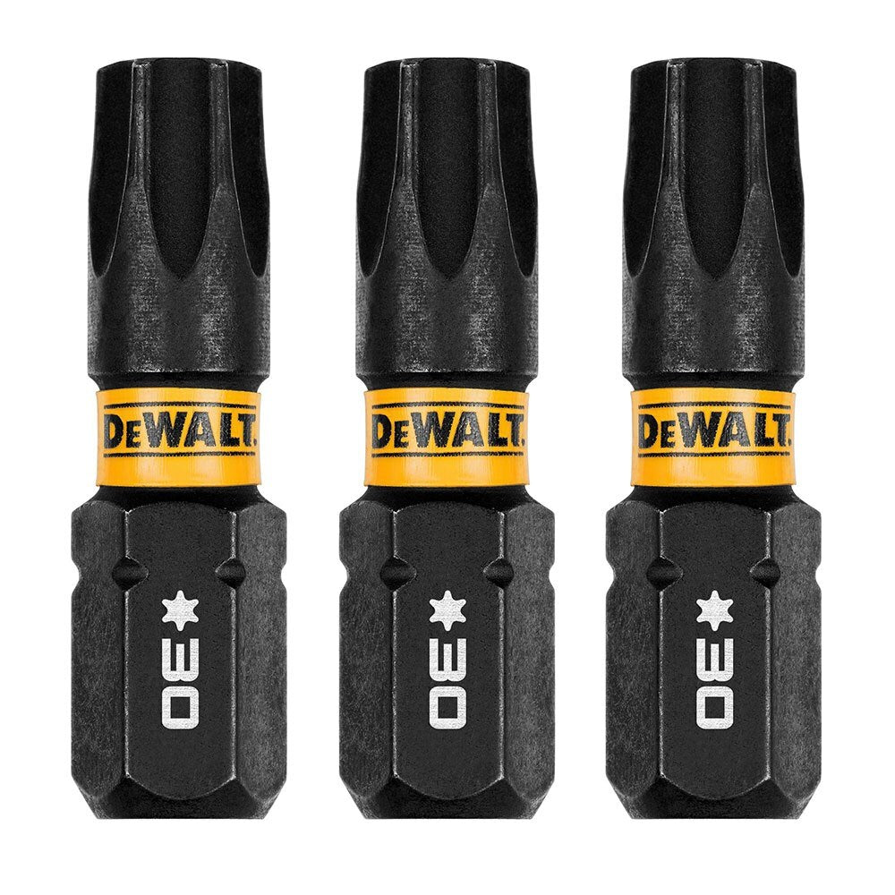 DeWalt DWAF1TX30IR3 T30 FLEXTORQ 1/4 x 1in Impact Driver Bits, 3-Pack