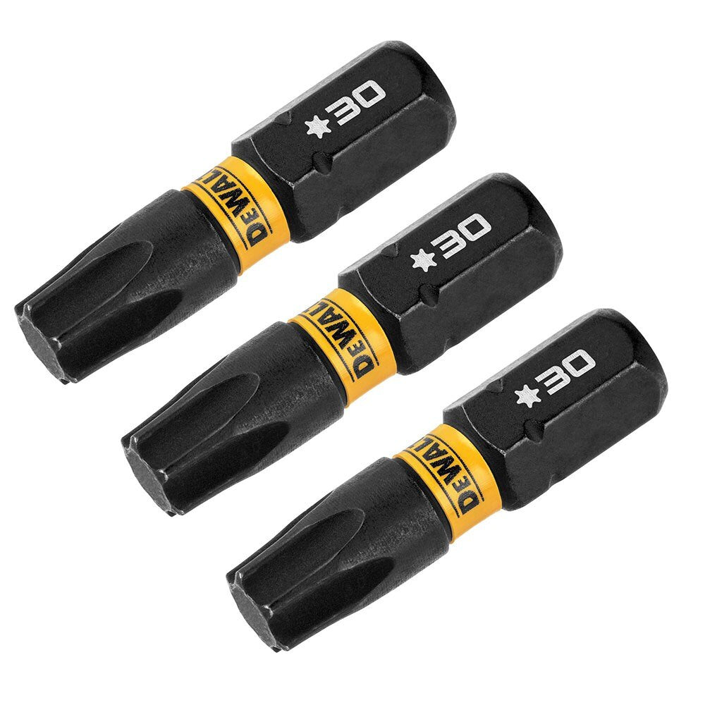 DeWalt DWAF1TX30IR3 T30 FLEXTORQ 1/4 x 1in Impact Driver Bits, 3-Pack - 3