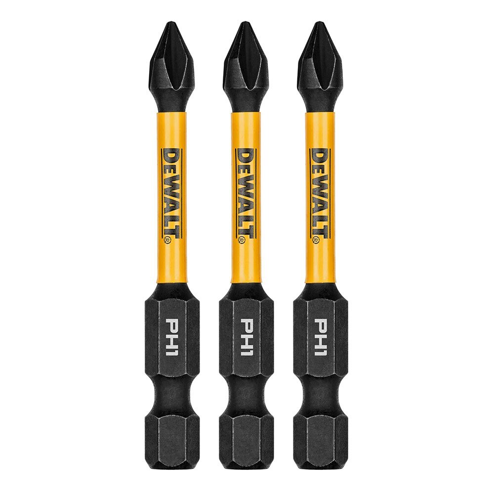 DeWalt DWAF2PH1IR3 PH1 FLEXTORQ 1/4 x 2.25in Impact Driver Bits, 3-Pack