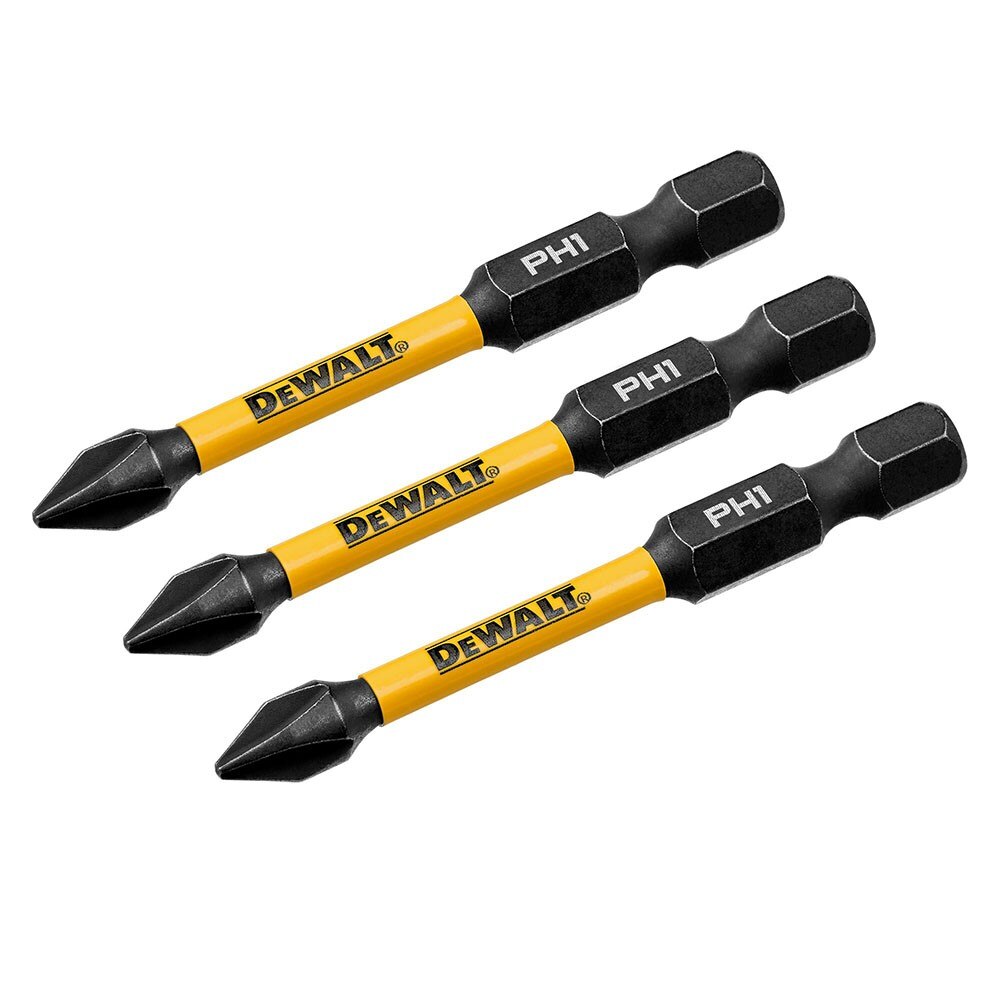 DeWalt DWAF2PH1IR3 PH1 FLEXTORQ 1/4 x 2.25in Impact Driver Bits, 3-Pack - 3