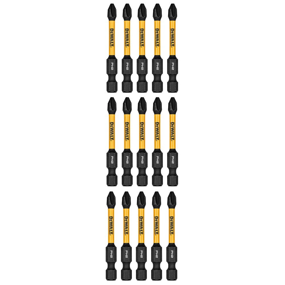 DeWalt DWAF2PH2IR15 PH2 FLEXTORQ 1/4 x 2-1/4in Impact Driver Bits, 15-Pack - 3