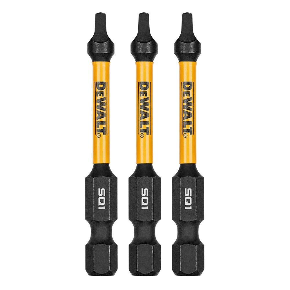 DeWalt DWAF2SQ1IR3 SQ1 FLEXTORQ 1/4 x 2.25in Impact Driver Bits, 3-Pack