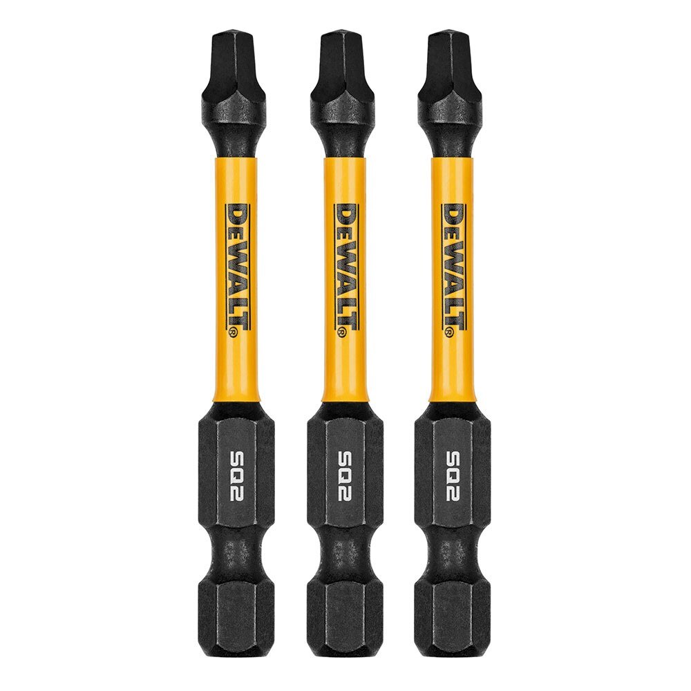 DeWalt DWAF2SQ2IR3 SQ2 FLEXTORQ 1/4 x 2.25in Impact Driver Bits, 3-Pack - 3