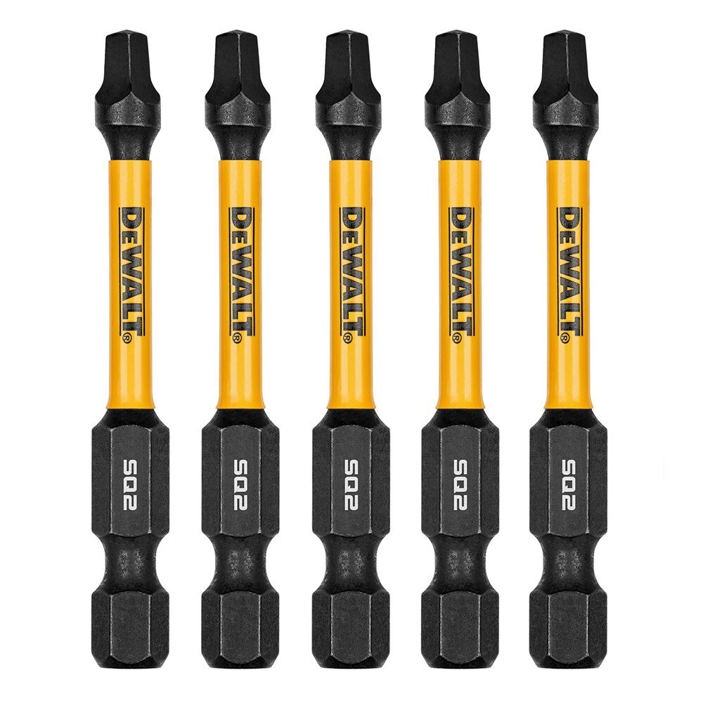 DeWalt DWAF2SQ2IR5 SQ2 FLEXTORQ 1/4 x 2-1/4in Impact Driver Bits, 5-Pack